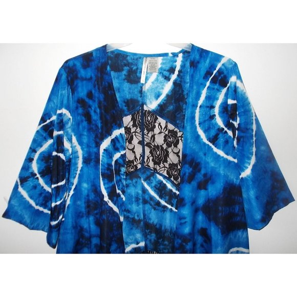 Forgotten Grace NEW Blue Lace Duster Kimono - Picture 3 of 4